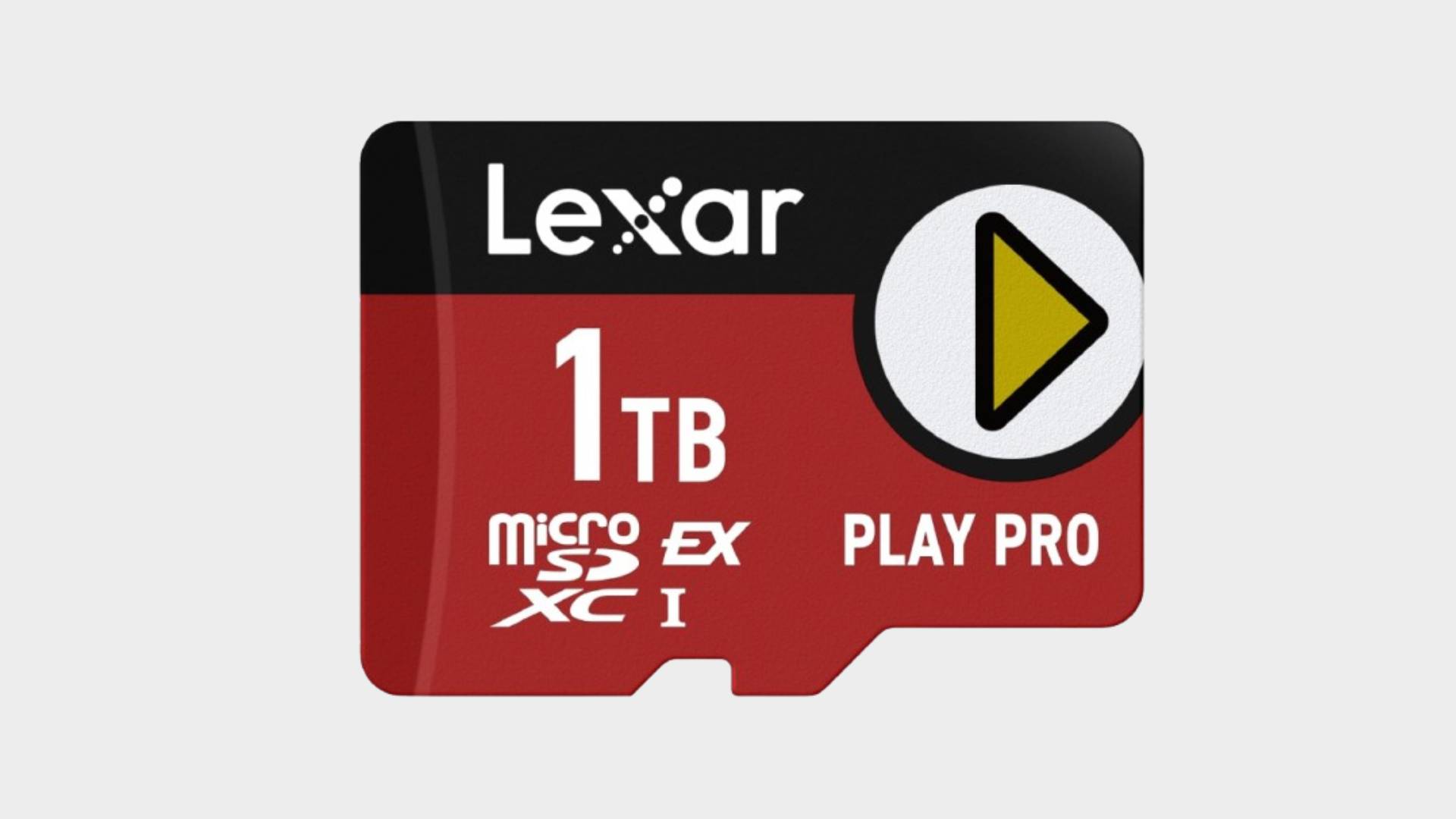 Official product image of the Lexar 1TB Play Pro microSD Express Card.