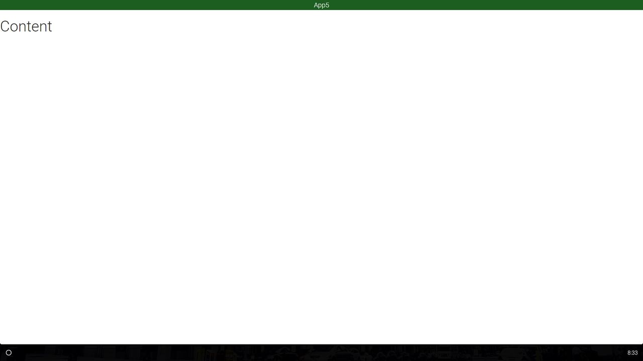 And, here's a generic container window for any given app.