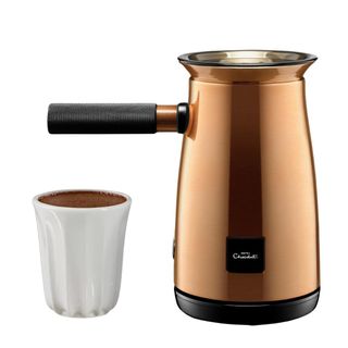 tried and tested gifts: hotel chocolat velvetiser in copper with a white porcelain cup