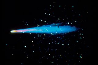 Halley's Comet photographed by the Soviet Probe 'Vega' in 1986