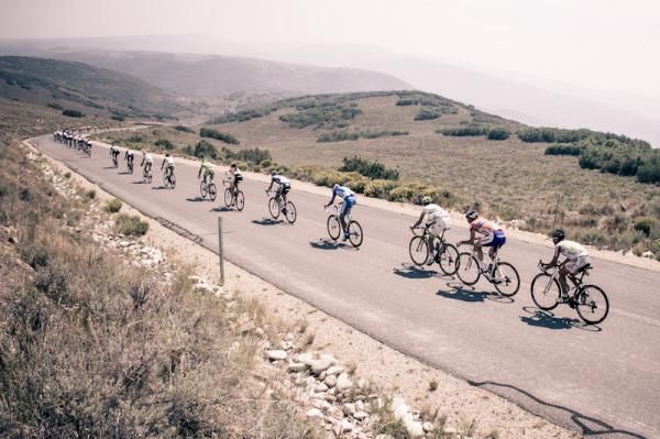 The peloton during Stage 6 of the Tour of Utah