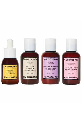Ceremonia shampoo, conditioner, styler, and leave-in set