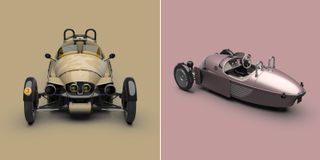 Charlie Mike and Boulevard Cruiser, two of the liveries in the Morgan Super 3 Origins Collection