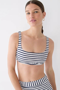 J.Crew Squareneck Bikini Top in Classic Stripe $75 $45 | J.Crew