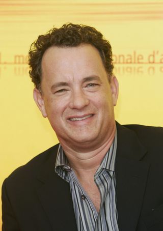 tom hanks in a photo call for The Terminal 2004