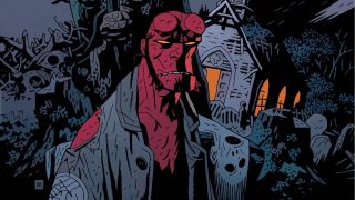 Dark Horse Comics artwork of Hellboy from The Crooked Man storyline