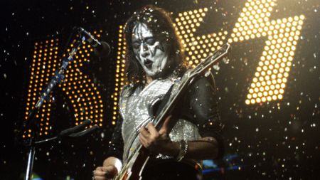Ace Frehley of Kiss performs at Arco Arena on August 28, 1996 in Sacramento, California