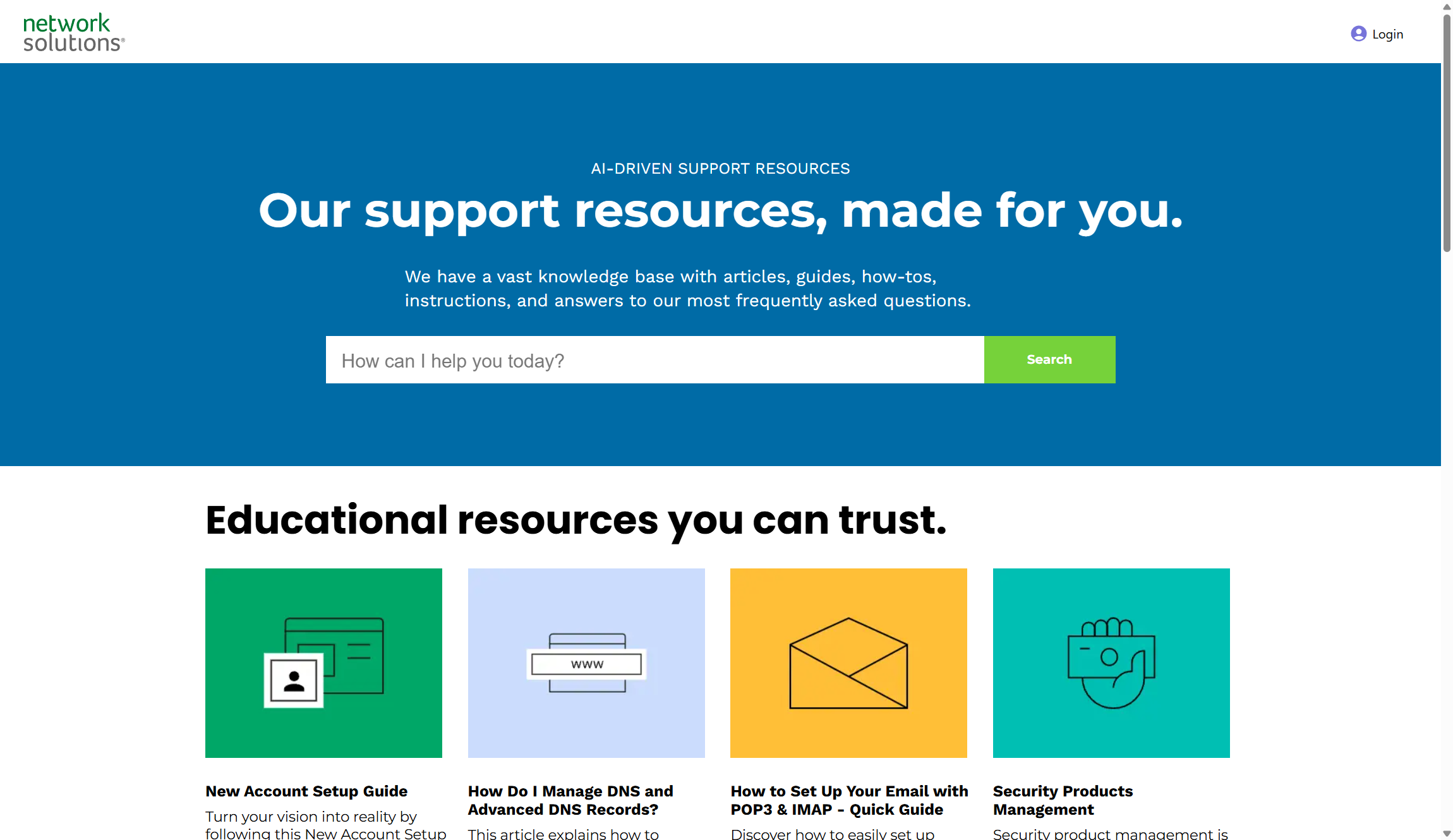 Network Solutions Website Builder support hub