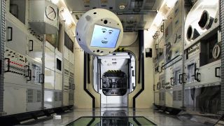 CIMON will put its best face forward as a "flying brain" aboard the International Space Station.