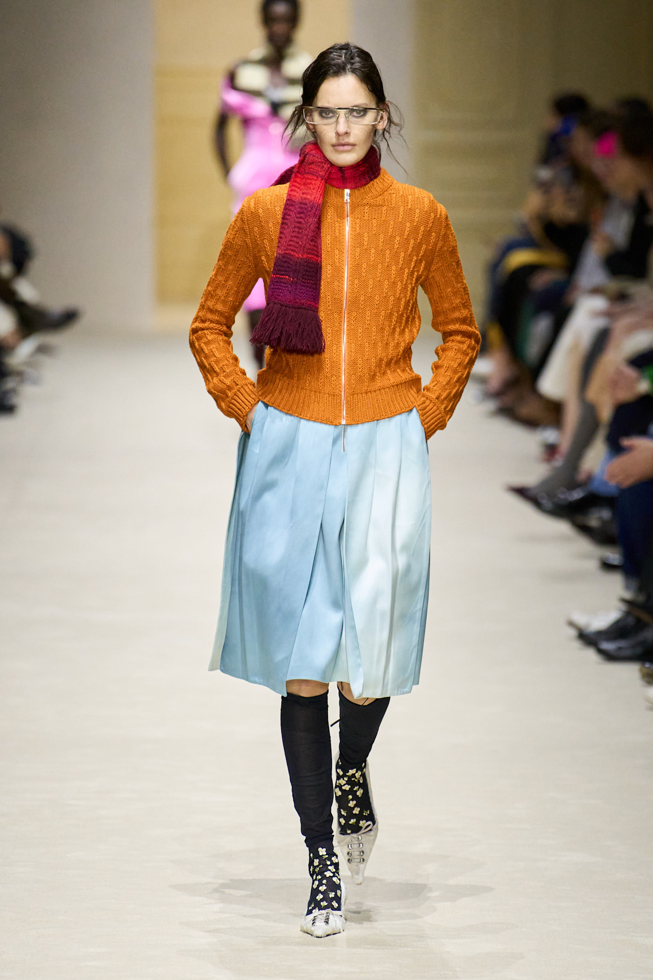 Prada fall/winter 2026 model on the runway.