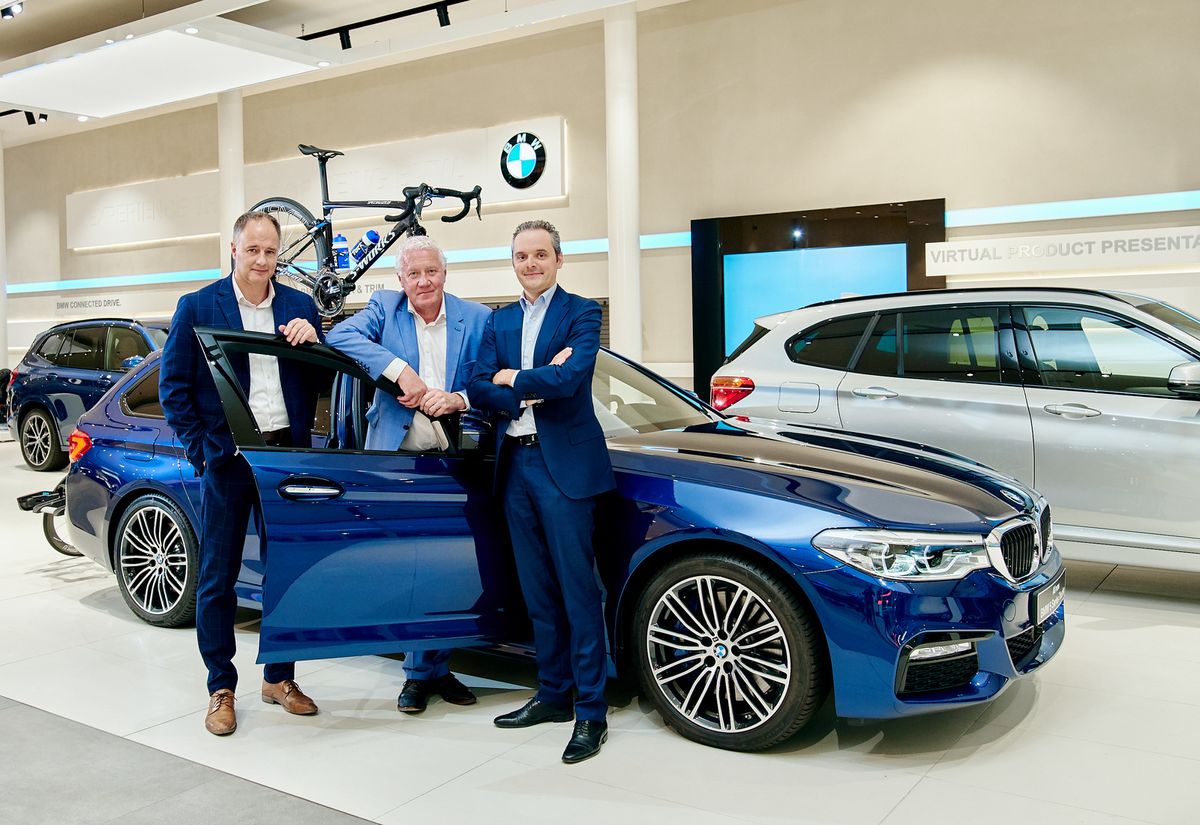 Patrick Lefevere with his new ride