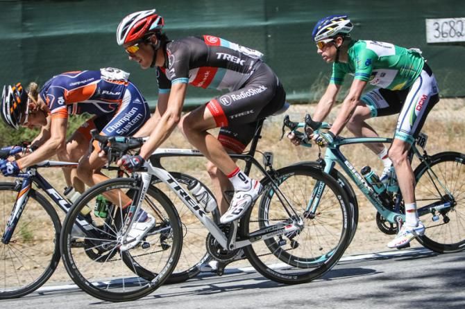 Andy Schleck (RadioShack Leopard) in the stage 3 breakaway in California