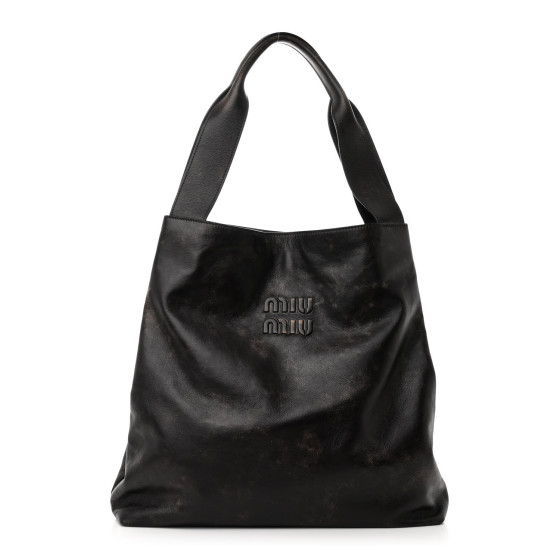 Miu Miu Soft Calf Hobo Bag Brown