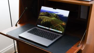 Apple MacBook Pro sitting on a desk