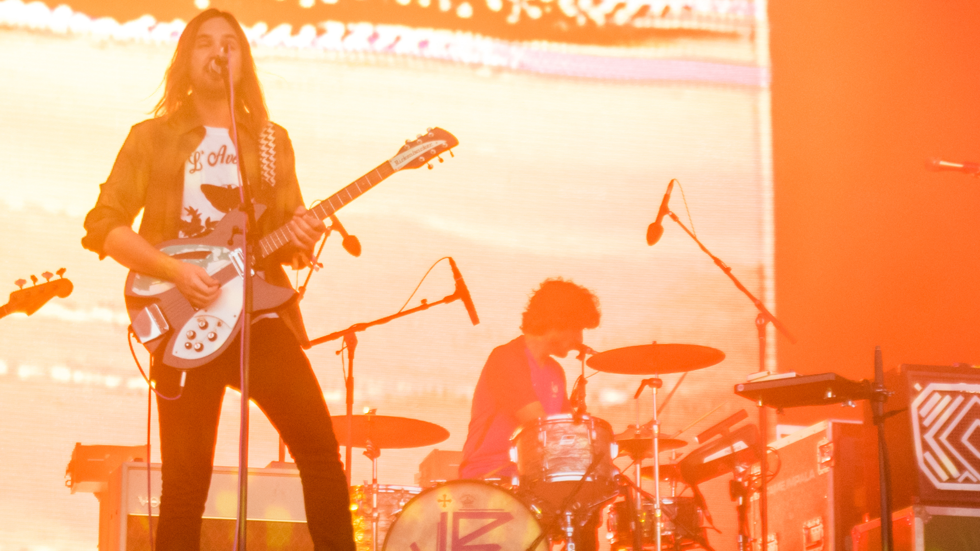 Tame Impala perform on stage at Citadel Festival in London on July 25, 2018