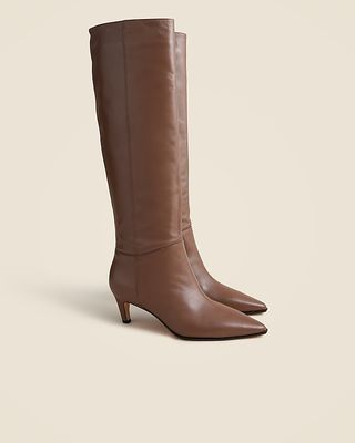 New Stevie Knee-High Pull-On Boots in Leather