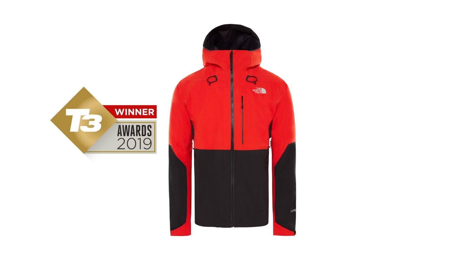 Best waterproof jacket: The North Face Apex Flex GTX 2.0 in black and red