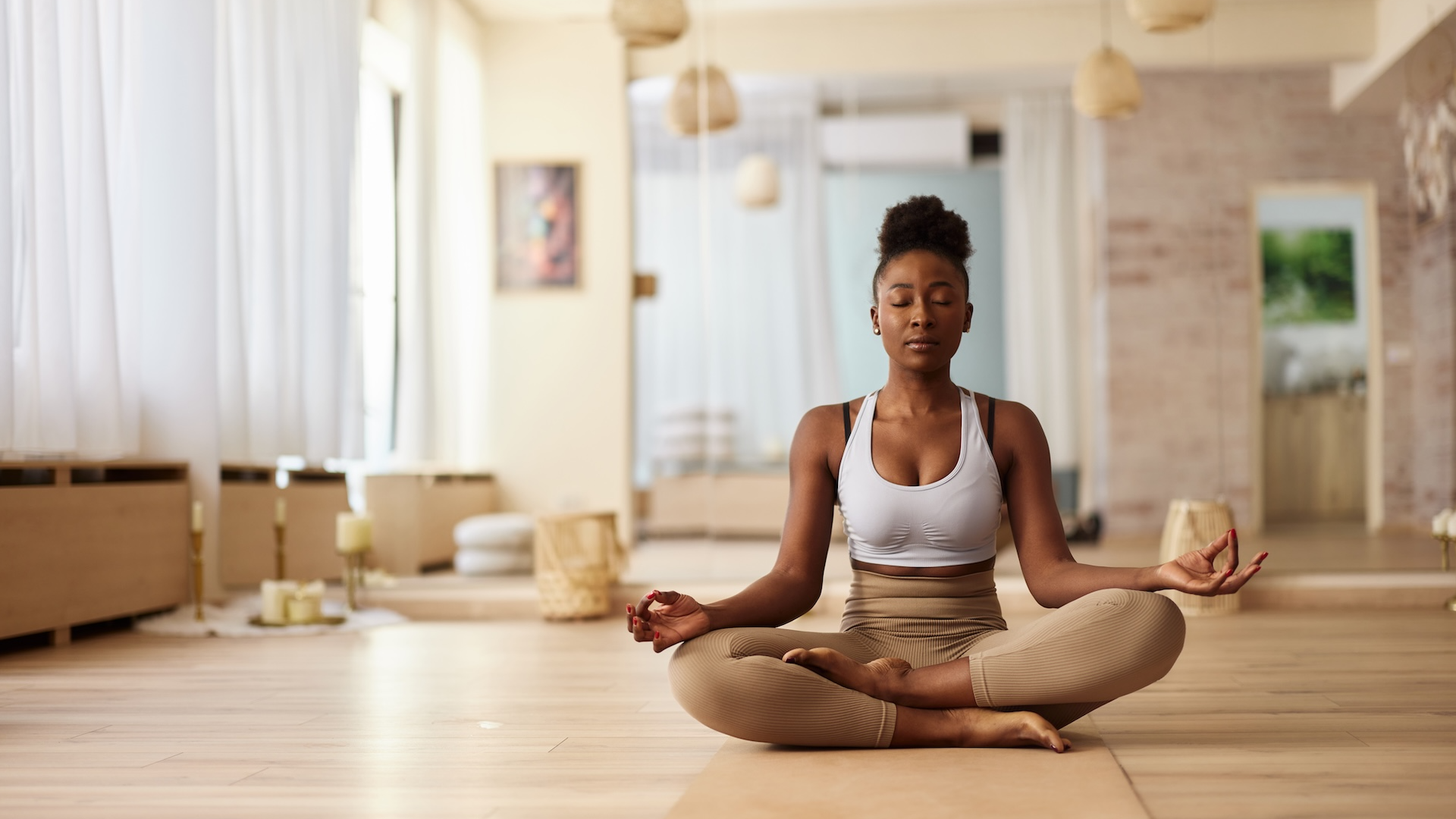 woman meditating