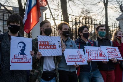 Supporters of Alexei Navalny.
