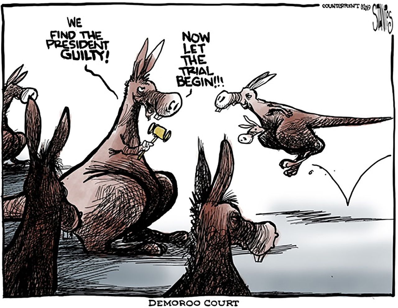 Political Cartoon U.S. House Democrats Kangaroo Court