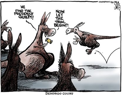 Political Cartoon U.S. House Democrats Kangaroo Court