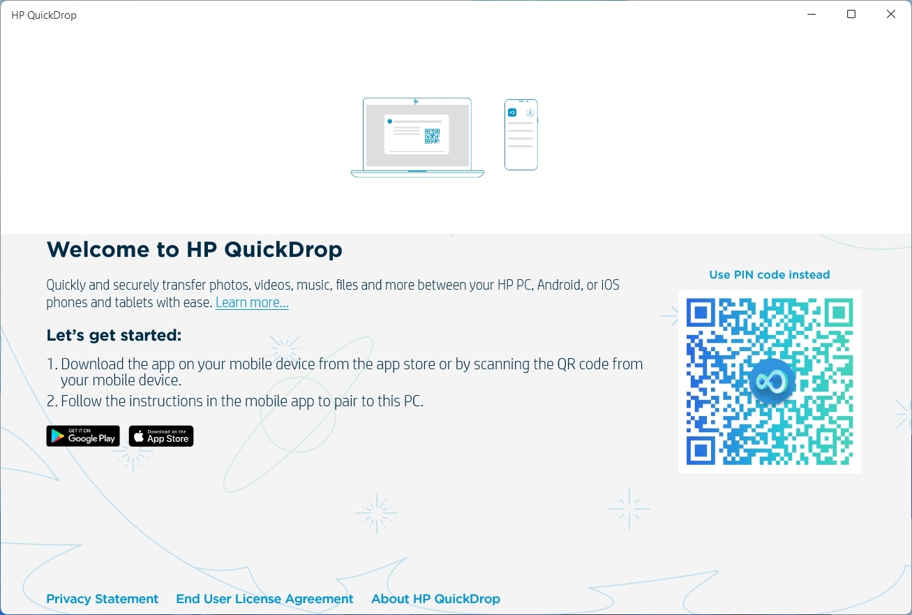 Настройка HP QuickDrop