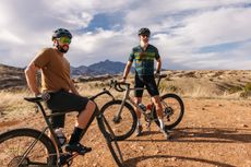 Two gravel riders wearing Pearl Izumi apparel