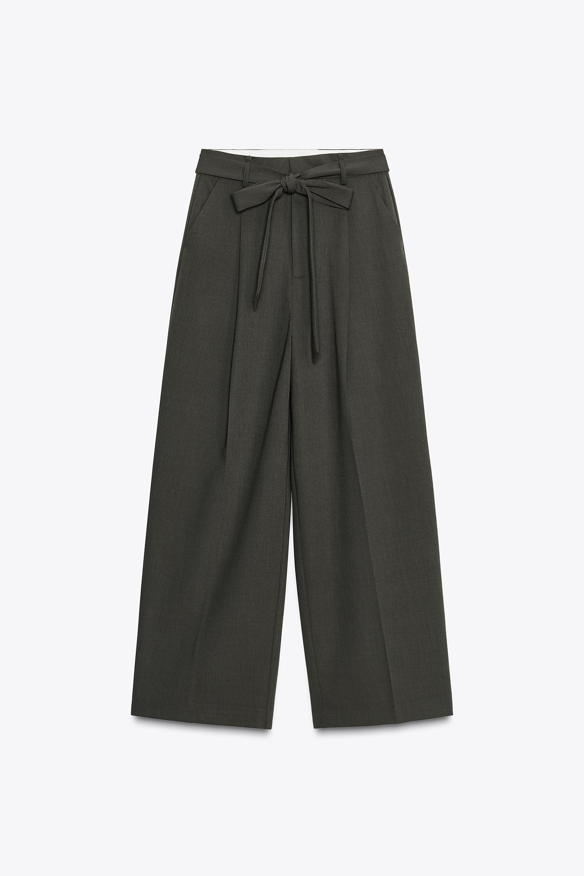 Pleated Belted Pants