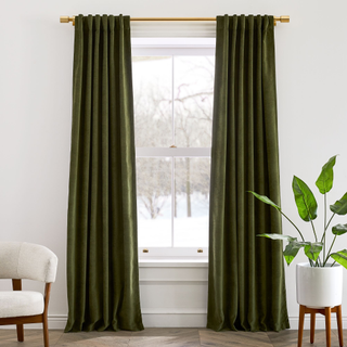 green velvet curtains