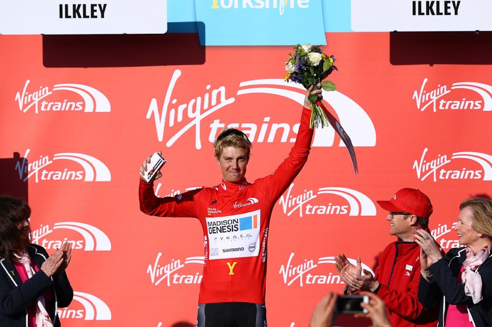 Michael Cuming (Madison Genesis) in the mountains jersey