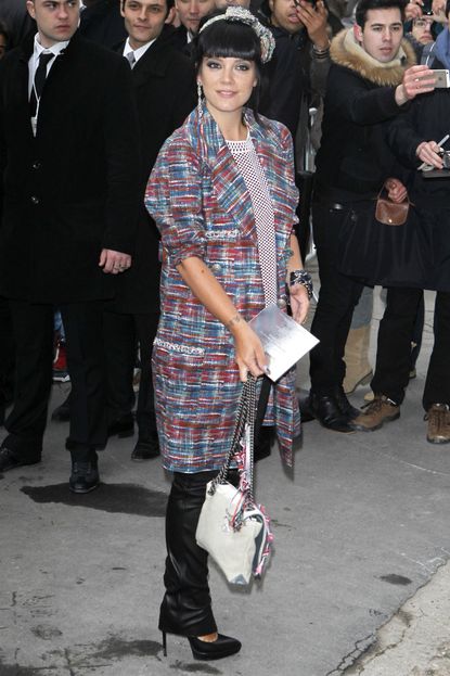 Lily Allen returns to the front row at Chanel
