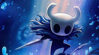 Key art featuring the main protagonist of Hollow Knight