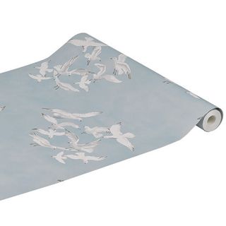 white birds wallpaper roll