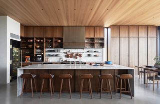 Kitchen and breakfast bar at Sound House in Seattle