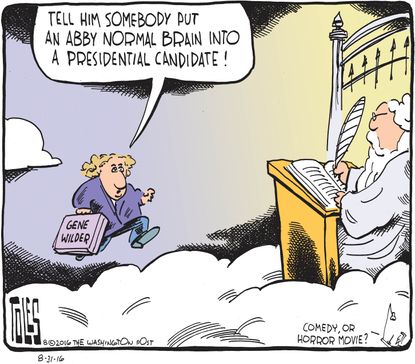 Editorial cartoon U.S. Gene Wilder Heaven