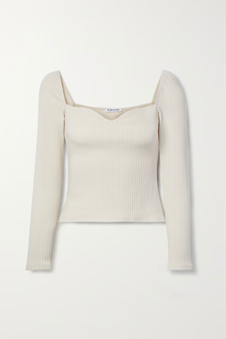 Luxury Labor Day Weekend Sale - Saks Fifth Avenue, Net-a-Porter, Bloomingdale's REFORMATION October ribbed-knit top