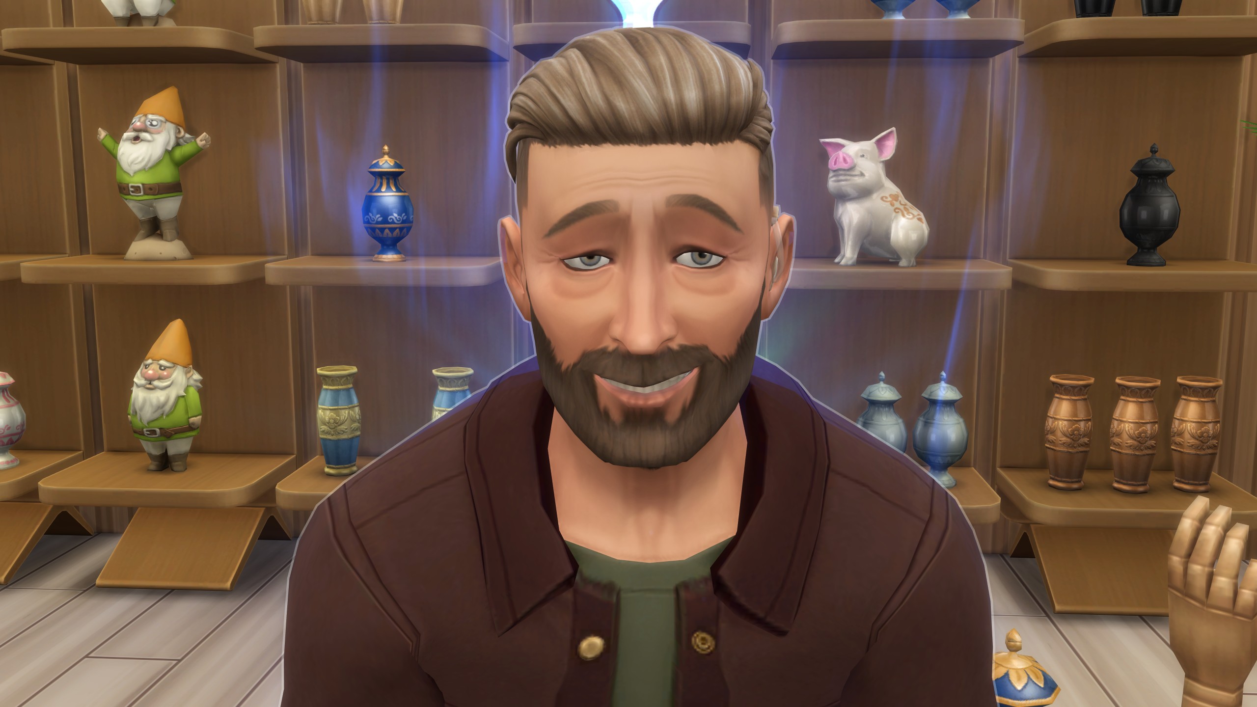 Sims 4 Businesses and Hobbies - A sim with a glowing blue aura of mental mastery