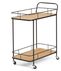 THREE HANDS Wood Bar Cart for $99, at TJ Maxx