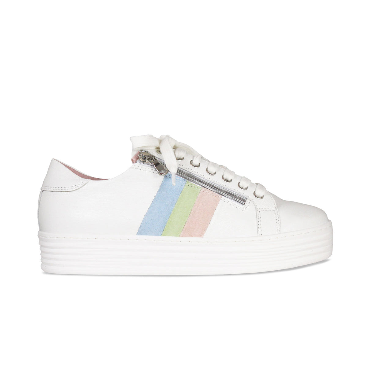 White Leather &amp;amp; Multi Pastel / Uk 3 / Eu 36