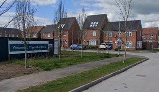 Coppenhall Place the housing development in Crewe shows multiple new build homes