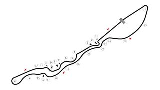 Map of the Jeddah Corniche Circuit which is home to the Saudi Arabia Grand Prix