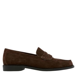 Scuch lillian penny loafer flat shoes in brown