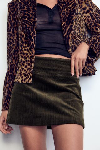 Corduroy Mini Skirt