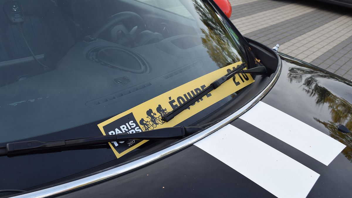 Windscreen wipers can cause havoc with the race convoy identification stickers, sticking them low can keep them out of the wind and avoid peeling off mid-race