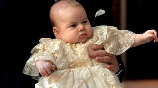 Prince George at his Christening