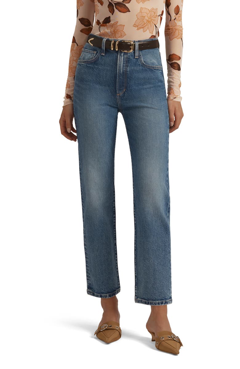 The Valentina Super High Waist Ankle Straight Leg Jeans