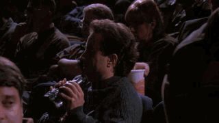 Jerry bootlegging a movie in Seinfeld