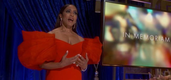 Angela Bassett during the 2021 Oscars telecast