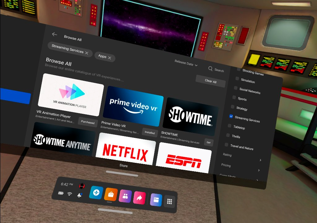 ocullus quest 2 streaming apps 