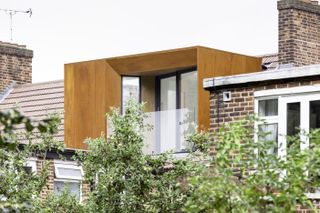 The striking Corten steel cladding on this extension will weather naturally, patinating to a darker, more burnished appearance and blending into its surroundings. Architects deDraft used it to complete a £60,000 addition to a 1950s north London flat